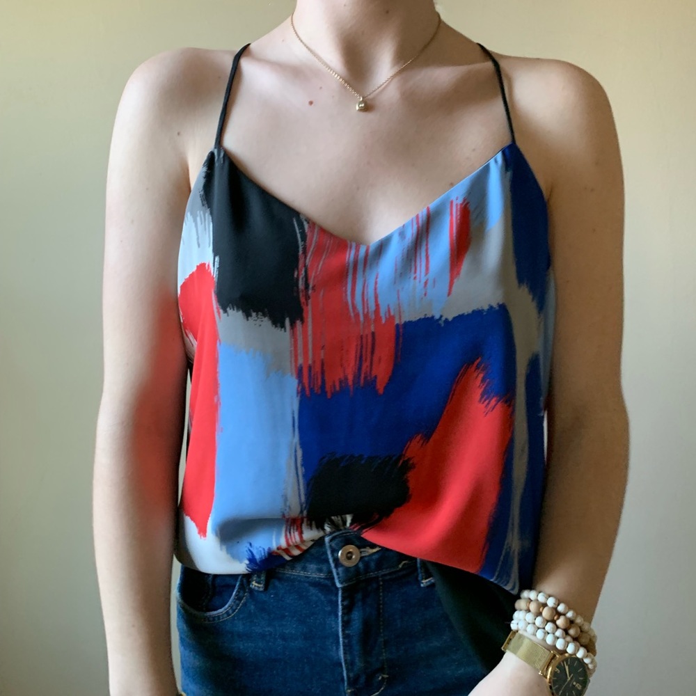 Spaghetti strap flowy tank top